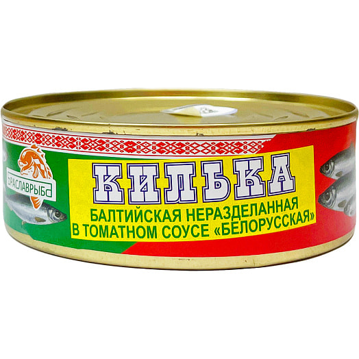 Килька балтийская н/р в томатном соусе Белорусская 220г ж/б Беларусь