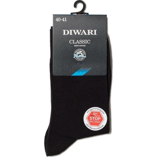 Носки мужские DW CLASSIC (антибактериальные) р.25 черный Беларусь