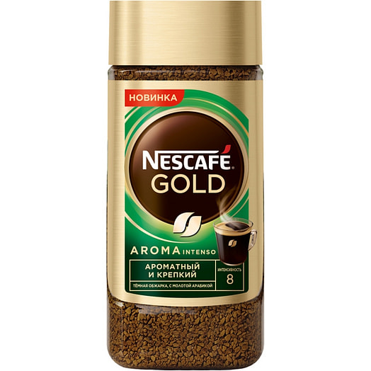 Кофе Nescafe Gold Aroma Intenso 170г растворимый с доб молотого ООО Нестле Кубань Россия