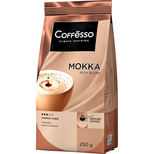 Кофе молотый COFFESSO MOKKA жареный 250г Компания Май Россия Компания Май