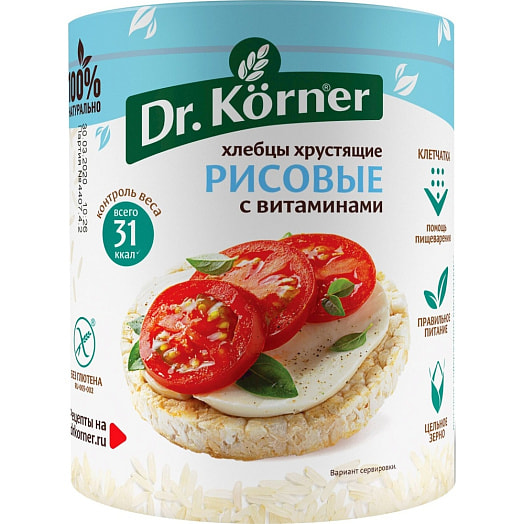 Хлебцы Хлебцы Dr.Korner рисовые 100г Россия