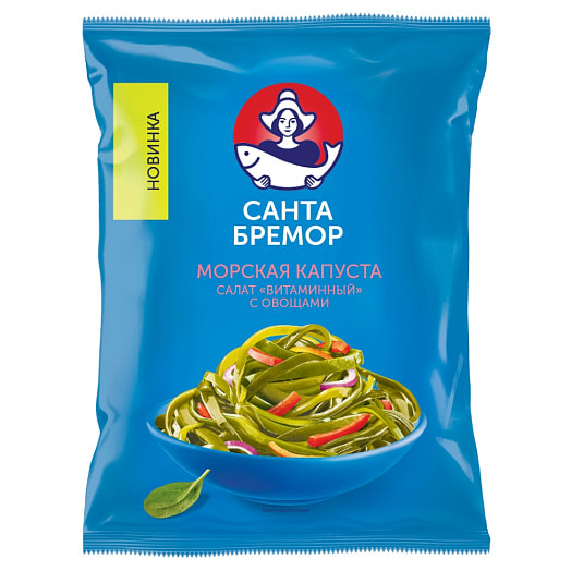 Салат Витаминный из морской капусты с овощами 350г Санта Импэкс Беларусь