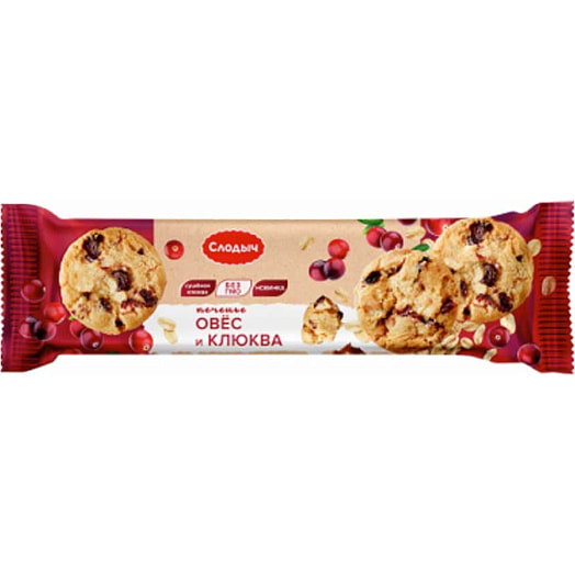 Печенье OatsCranberries 145г овес-клюква Слодыч Беларусь Слодыч
