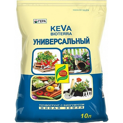 Биопочвогрунт KEVA BIOTERRA универсальный 10л ООО Биофит Россия Гера