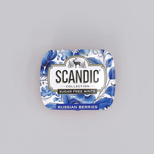 Конфеты Scandic Смородина, базилик без сахара 14г ж/б ООО ТД Энергон Рус Россия Scandic