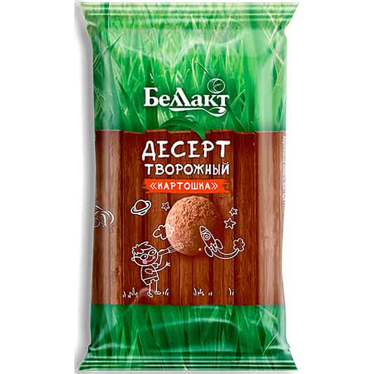 Десерт творожный Беллакт Картошка 100г ром-бисквитное печенье Беларусь