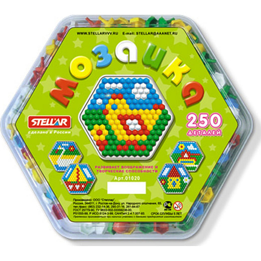 Мозаика 250 штук арт.1020 Россия