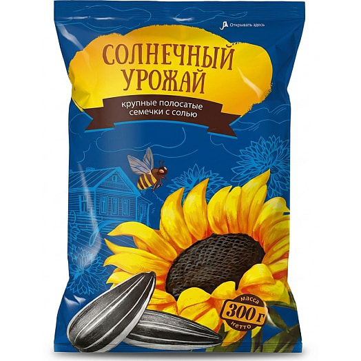 Семечки подсолнечника Солнечный урожай Полосатые с солью 300г Мартин Бел Беларусь мартин