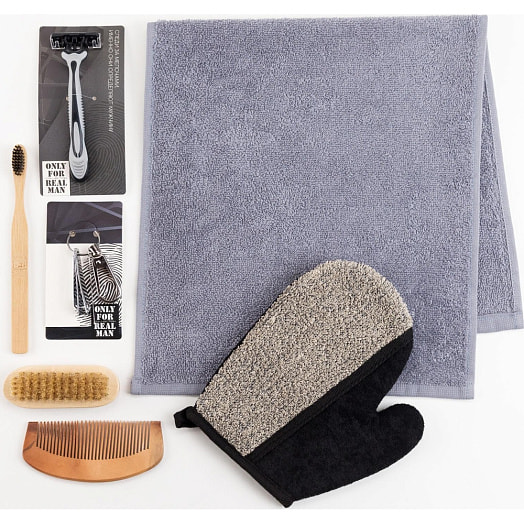 Набор подарочный Мужчина N1 (полотенце, акссесуары 7пр) арт.4681001 Россия