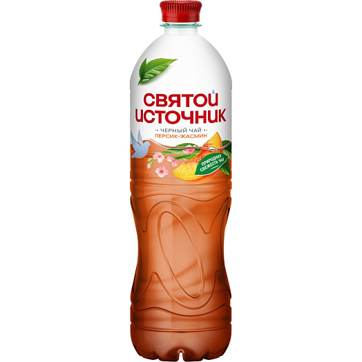 Напиток б/алк Святой Источник Черный чай Персик, жасмин негаз 1л ПЭТ ООО Завод Святой Источник Россия