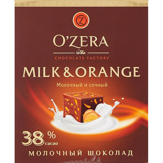 Шоколад молочный Milk &Orange 38% 90г Россия