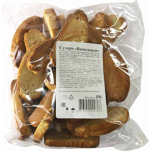 Сухари Ванильные 250г пакет Беларусь
