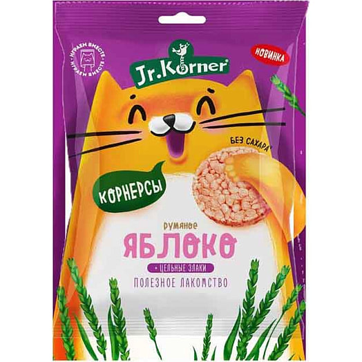 Хлебцы Хлебцы Jr.Korner хрустящие 30г рисовые с яблочным соком Россия