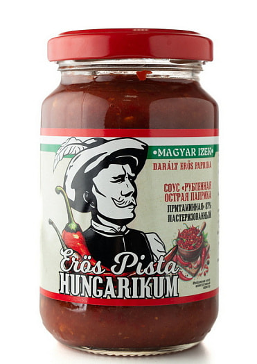 Соус Hungarikum Рубленная острая паприка притаминная 200г ст/б ООО Мадьяр Изек КФТ Беларусь Hungarikum