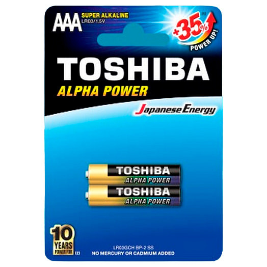 Батарейки Toshiba LR03 GCH Super Alkaline BL-2 Тошиба Лайфстайл Продакс Китай