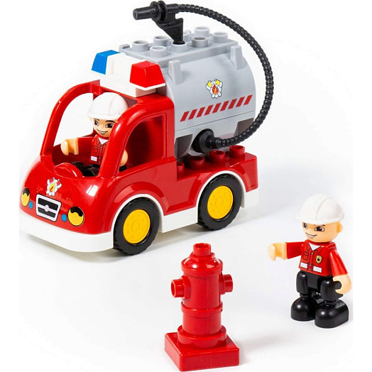 Конструктор Макси Пожарная станция 64 элемента арт.77516 СООО ПП Полесье Беларусь Полесье