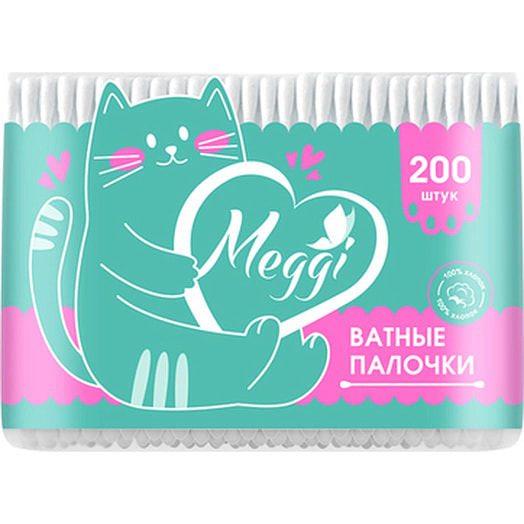 Палочки ватные MEGGI 200шт Кампари Беларусь Meggi