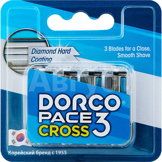 Сменные кассеты DORCO PACE (3 лезвия) 4шт DORCO Co., Ltd. Вьетнам Dorco