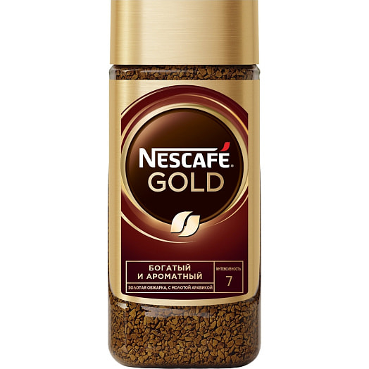 Кофе Nescafe Gold 190г ст/б раствор/сублимир с доб молотого Россия