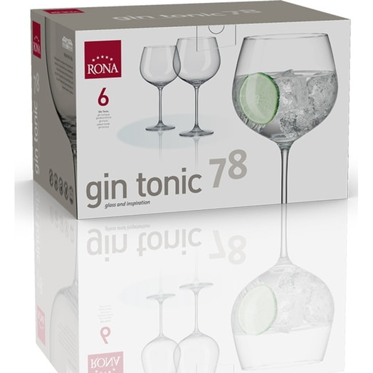 Набор бокалов для джин тоника 6шт 780мл, gin tonic 78 арт.6558 gin tonic 78 RONA, a.s. Словакия
