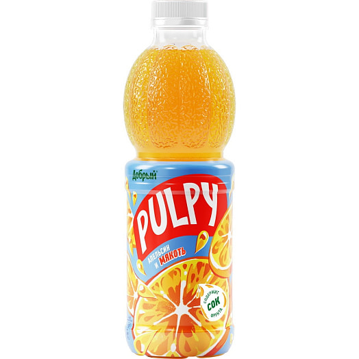 Сокосодержащий напиток Добрый Pulpy 900мл ПЭТ со вкусом апельсина Coca-Cola Россия Добрый