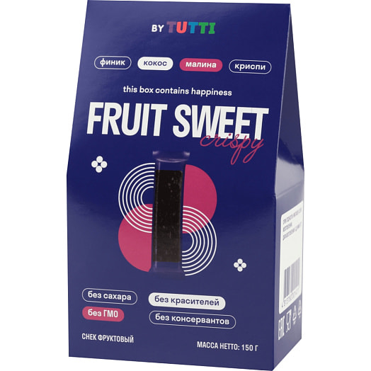 Снек фруктовый финик, кокос, малина, возд рис 150г ООО ЭКО-СВИТ Беларусь Fruit Sweet