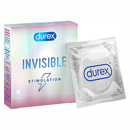 Презервативы Invisible Stimulation 3 4г из натурального латекса Рекитт Бенкизер (фарм. группа) Китай Durex