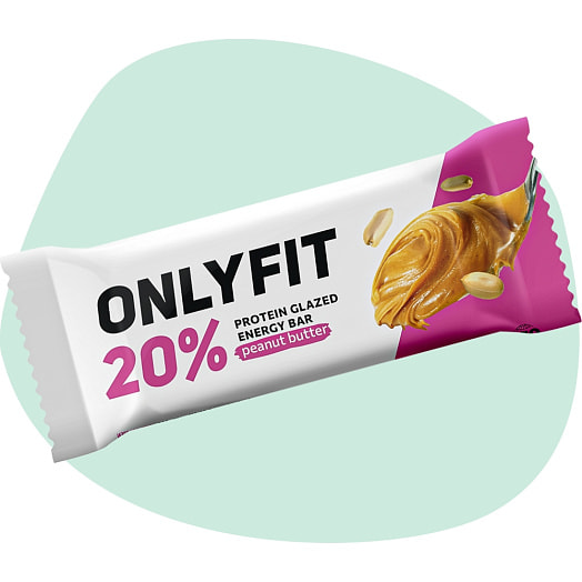 Батончик Onlyfit Арахисовая паста глазир 40г ООО РТФ Россия Onlyfit