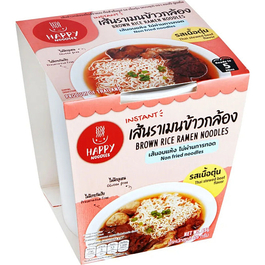 Лапша рамен из коричневого риса Говядина по-тайски б/приг 65г Тайланд