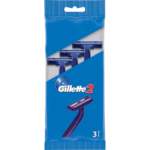 Бритвы Одноразовые GILLETTE 2 3шт Россия