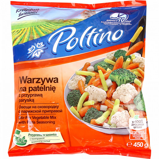 Овощи на сковородку Poltino 0.5% 450г с парижской приправой замороженные Hortino Польша