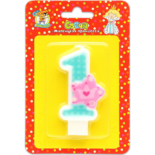 Свечи для торта Маленькая принцесса Цифра 1-5 Миленд Россия Миленд