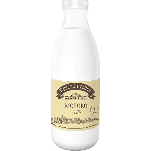 Молоко ультрапастеризованное Брест-Литовское 3.6% 1л ПЭТ Беларусь Брест-Литовск