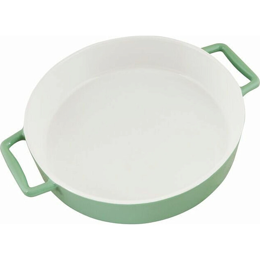 Форма керам круглая 33,5х27х6,5см зеленый Twist (Appetite) арт.YB00033R-GR Китай