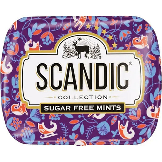 Конфеты SCANDIC без сахара Клубничный микс 14г ж/б ТД Энергон Рус Россия ТМ Scandic