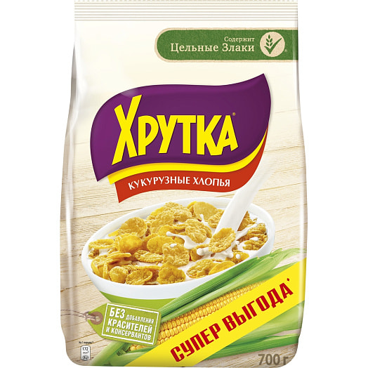 Хлопья Хлопья Хрутка 700г кукурузные хрустящие Россия Nestle