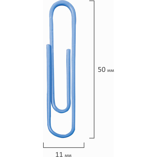 Скрепки Brauberg большие цветные 50мм 50шт арт.221533 Китай