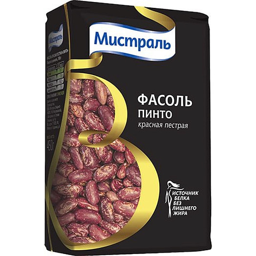 Фасоль Мистраль Пинто красная пестрая 450г Россия