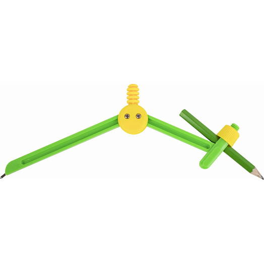 Циркуль Пифагор пластиковый с карандашом в чехле арт.210236 Китай