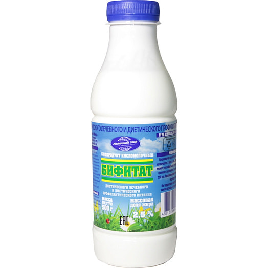 Биопродукт кисломолочный Бифитат 2.5% 500мл ПЭТ Беларусь