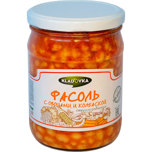 Фасоль с овощами и колбасой 450г ст/б стерилизованный Беларусь