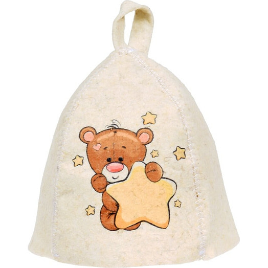 Шапка для бани и сауны Мишка детская (войлок) арт.41213 ООО Профит Россия Hot Pot