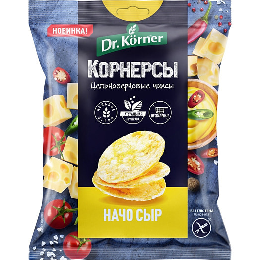 Чипсы Dr.Korner 50г кукурузно-рисовые с сыром Россия