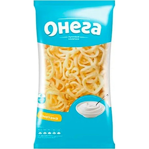 Снеки Луковые колечки 110г со вкусом сметаны с луком ООО Азбука снеков Беларусь Онега