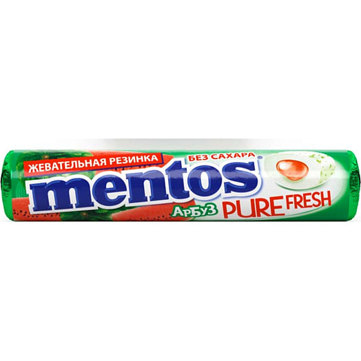 Жевательная резинка Ментос Pure Fresh 15.5г со вк. арбуза Россия