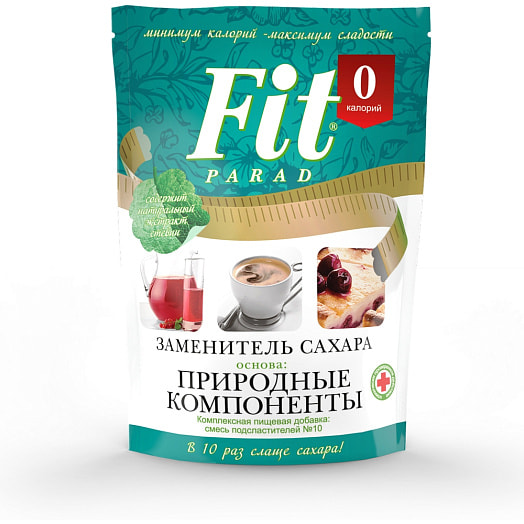 Заменитель сахара ФитПарад 150г пакет смесь натуральных подсластителей ООО "Фит" Россия