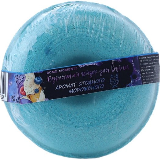 Бурлящий гейзер для ванн 120г ар. сладкого леденца, пончик ООО Момент косметик Беларусь Bomb Moments
