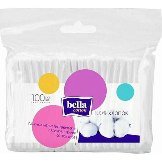 Ватные палочки Cotton 100 100шт Bella Россия Bella