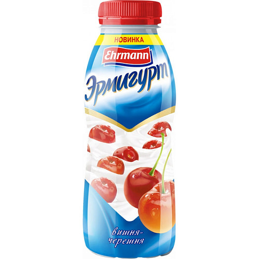 Напиток йогуртный Эрмигурт 1.2% 420мл вишня-черешня Россия