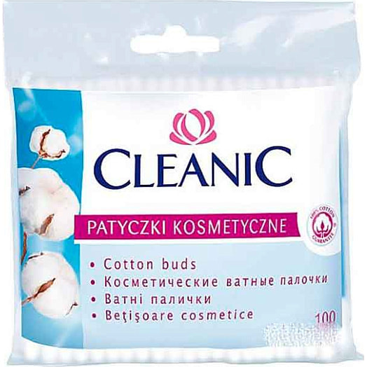 Ватные палочки Cleanic F-100 п/э 100шт Harper Hygienics Польша